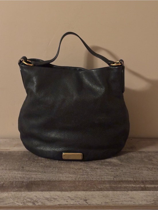 Marc Jacobs Handbags - MARC JACOBS BLACK PEBBLED Leather Shoulder Hobo Bag - Classic Elegant Style
